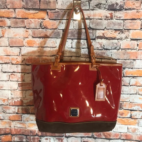 Dooney & Bourke Red Dover Tote Purse bag EUC - Picture 2 of 8
